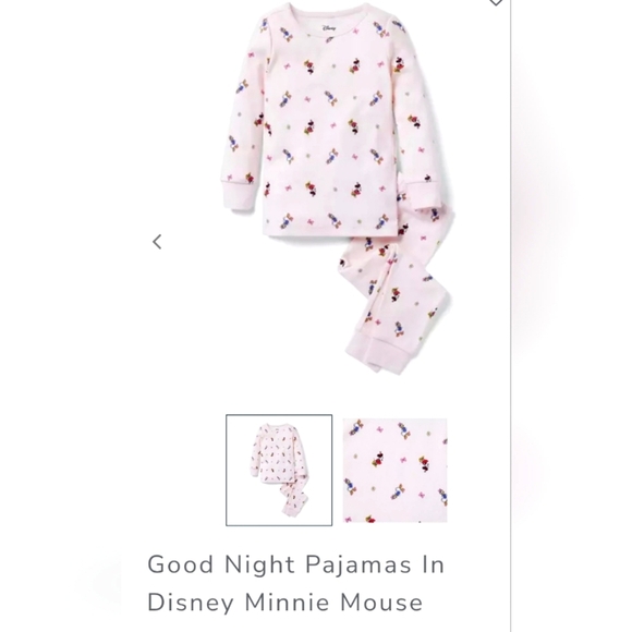Janie and Jack pink Disney Minnie Mouse and friends 2‎ piece pajamas size 12 - Picture 1 of 10